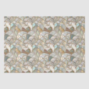 Papier Mousseline Mère de Pearl Gold Accent Mosaïque Style