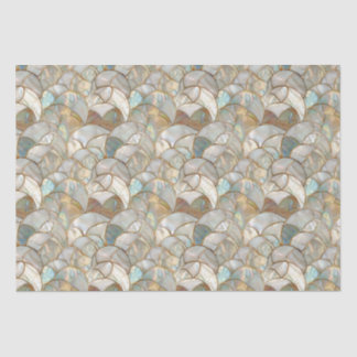 Papier Mousseline Mère de Pearl Gold Accent Mosaïque Style