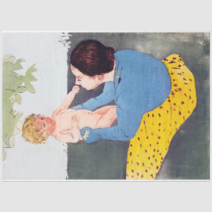 Papier Mousseline Mère et enfant, Mary Cassatt