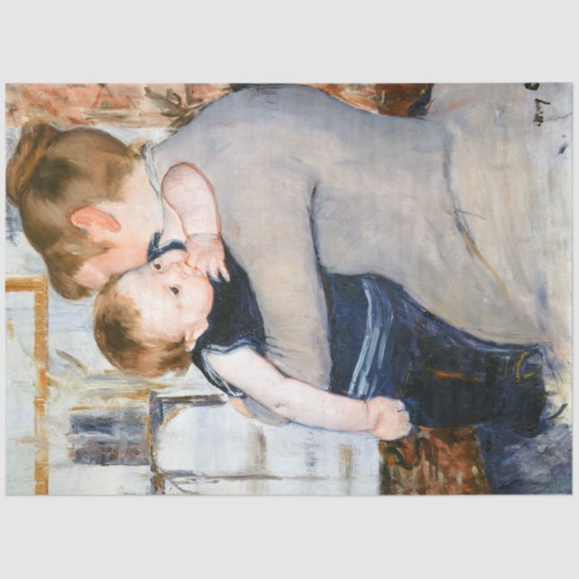 Papier Mousseline Mère et enfant, Mary Cassatt (Recto)