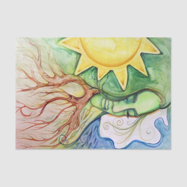 Papier Mousseline Mère Terre Déesse Gaia (Recto)