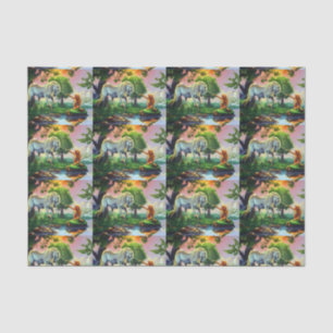 Papier Mousseline mermaid et unicorne