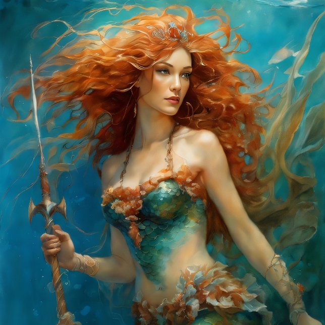 Papier Mousseline Mermaid Red Hair Queen v7 (Créateur téléchargé)