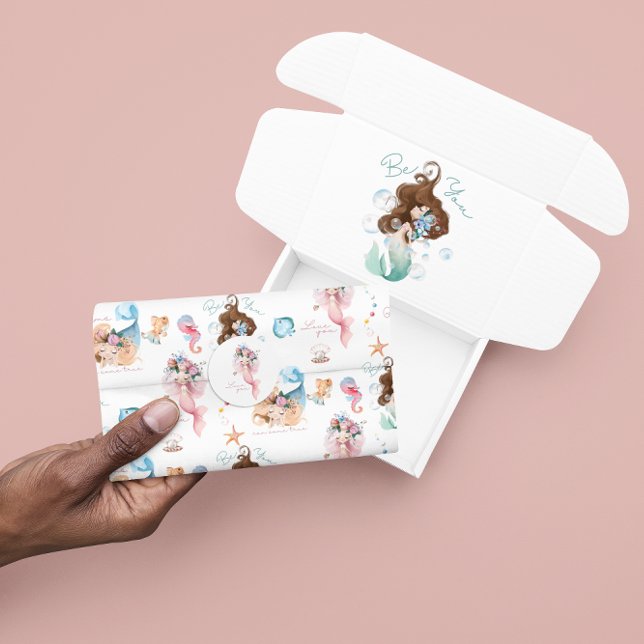 Papier Mousseline Mermaid Tissue Paper (Celebrate a special child with this empowering mermaid tissue paper! Matching collection available! )