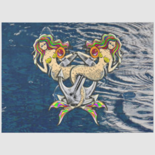 Papier Mousseline Mermaids - Design nautique pour les amoureux des o