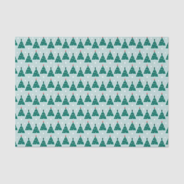 Papier Mousseline Merry Holly Days Christmas Tree Tissue Paper (Recto)