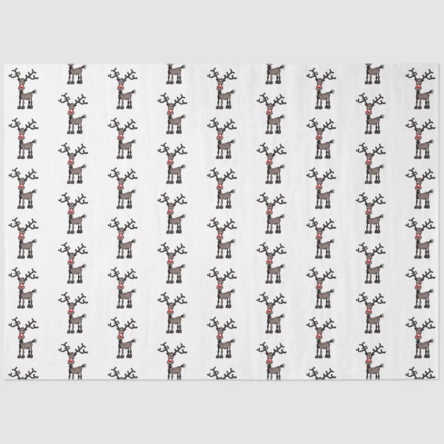 Papier Mousseline Merry Stressmas with Rudolph (Recto)