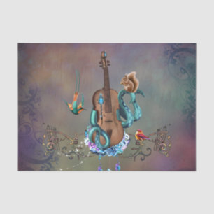 Papier Mousseline Merveilleux violon avec tentacule