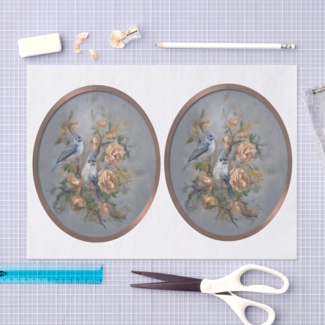 Papier Mousseline Mésange à tête noire (Artisanat)
