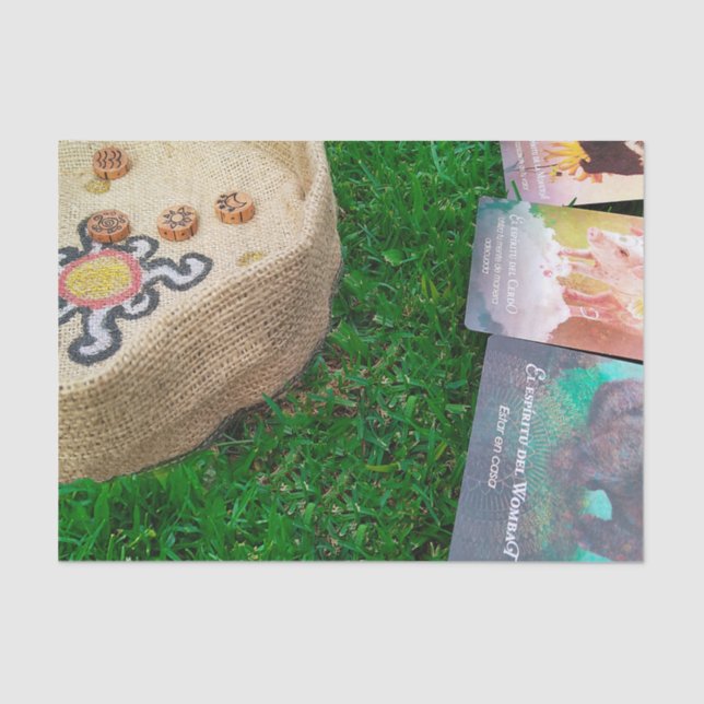 Papier Mousseline Messages mystiques : Tarot et aracles au-dessus du (Recto)