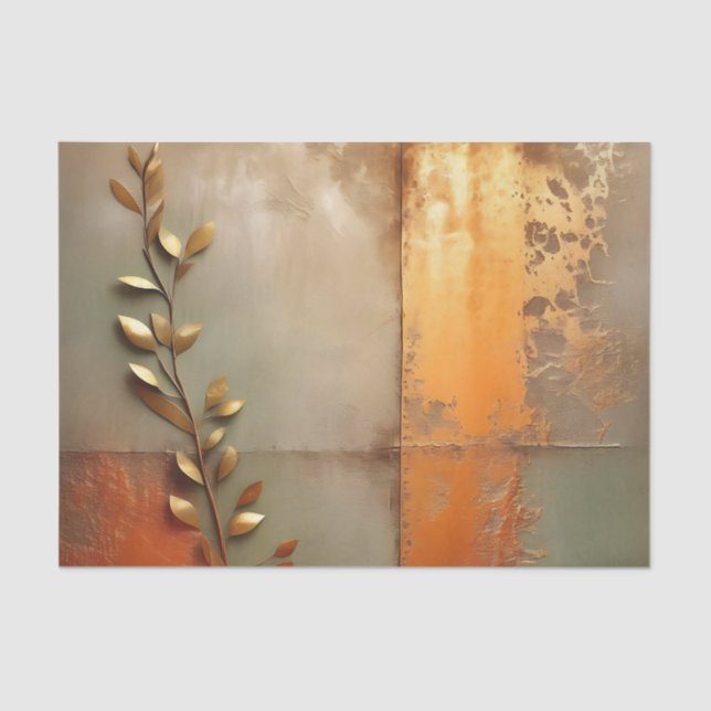 Papier Mousseline Métal texturé en cuivre (Recto)