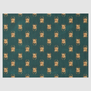 Papier Mousseline Métallurgie de l'égyptien Scarab sur vert