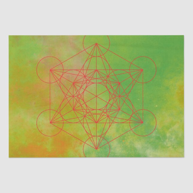 Papier Mousseline Métatron, chakra, zen, géométrie sacrée, ange (Recto)