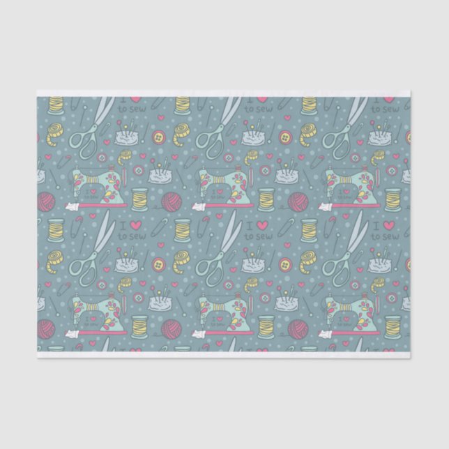 Papier Mousseline Métiers de notions de machine à coudre (Recto)