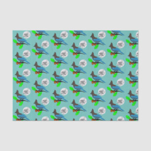 Papier Mousseline Metteur Blue Jay Monogram