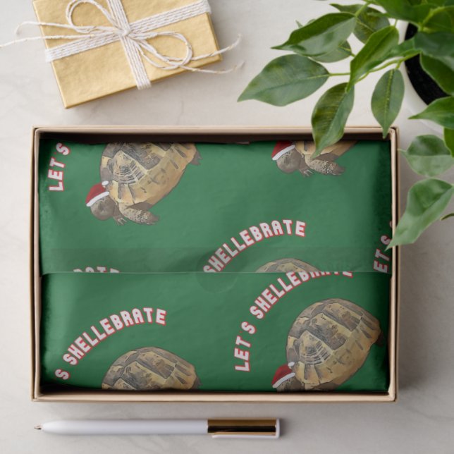 Papier Mousseline Mettons à l'abri les tortues de Noël portant Père  (Cadeau)