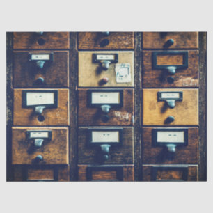 Papier Mousseline Meuble en bois de catalogue de cartes de bibliothè