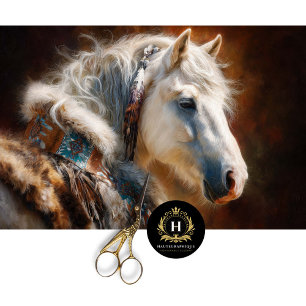Papier Mousseline Meubles de style western découpe White Stallion