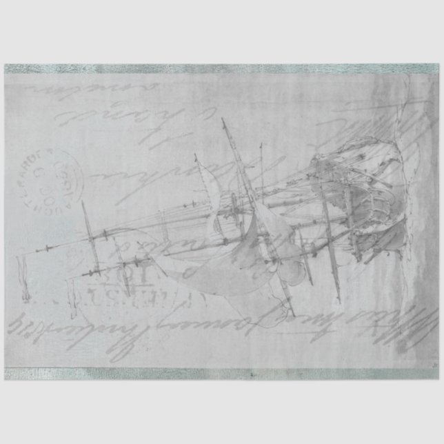 Papier Mousseline Meubles de voilier Papier de découpage (Recto)