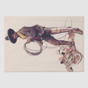 Papier Mousseline "Mexicain Cowboy" par W Herbert Dunton