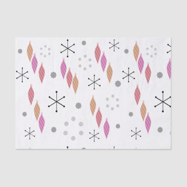 Papier Mousseline Mi-siècle hiver moderne (Recto)