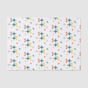 Papier Mousseline Mi-siècle moderne de l'ère atomique Starbursts T