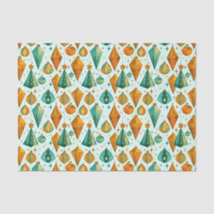 Papier Mousseline Mi-siècle moderne rétro Noël ornement atomique