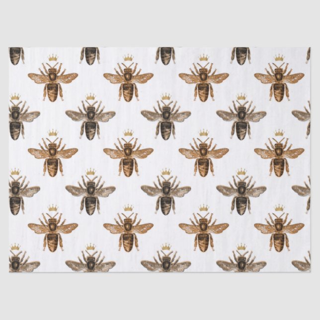 Papier Mousseline Miel Bee Series Design 15 Tissu Papier (Recto)
