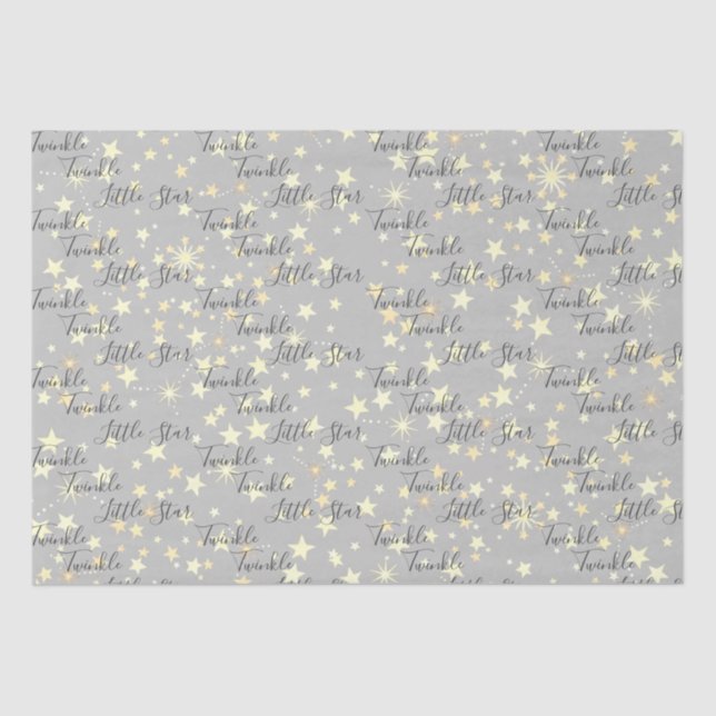 Papier Mousseline Mignon Genre Neutre Twinkle Twinkle Little Star (Recto)