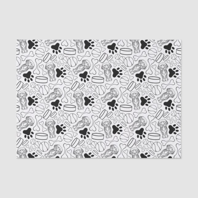 Papier Mousseline Mignonne long Haired Dachshund Chien de saucisse (Recto)