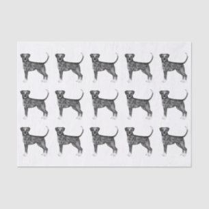 Papier Mousseline Mignonne Motif D'Un Chien De Boxer En Noir Et Blan