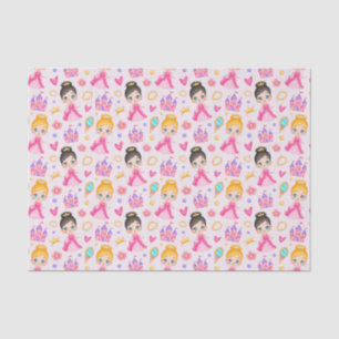 Papier Mousseline Mignonne petite princesse en robe rose