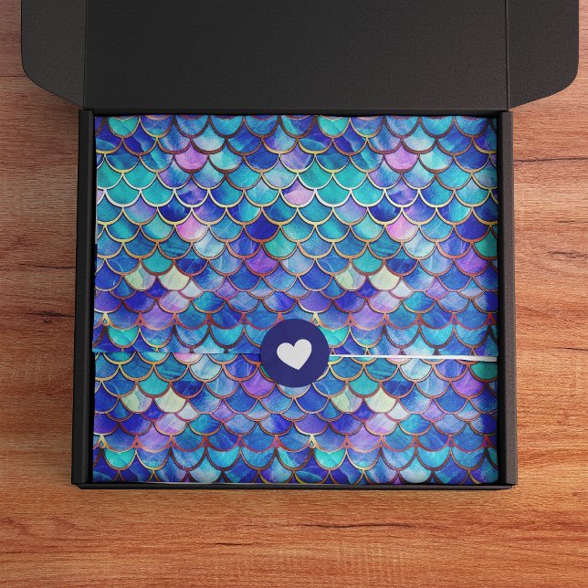 Papier Mousseline Mignonne Sirène Éscales Filles Motifs Anniversaire (Créateur téléchargé)