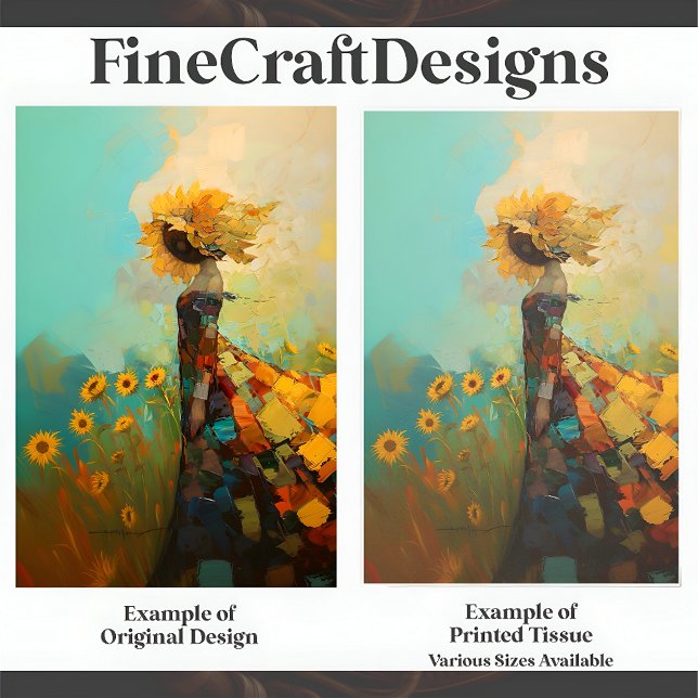 Papier Mousseline Mignonne Sunny Fleur de Soleil Femme Avec Tourneso (Créateur téléchargé)