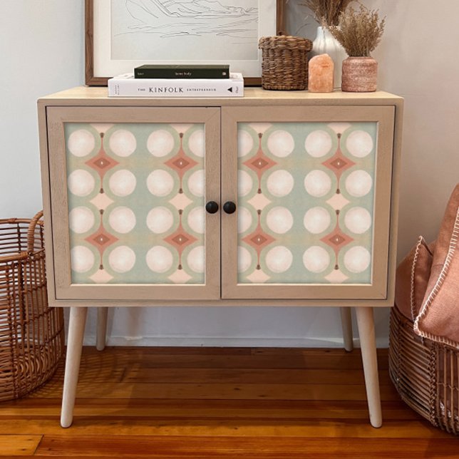 Papier Mousseline Milieu du siècle moderne Cercles organiques ronds  (Créateur téléchargé)