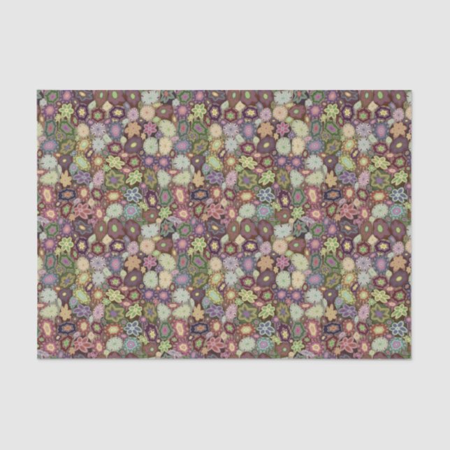 Papier Mousseline Millefiori amorti (Recto)