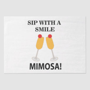 Papier Mousseline Mimosa Sip With A Smile Mimosa