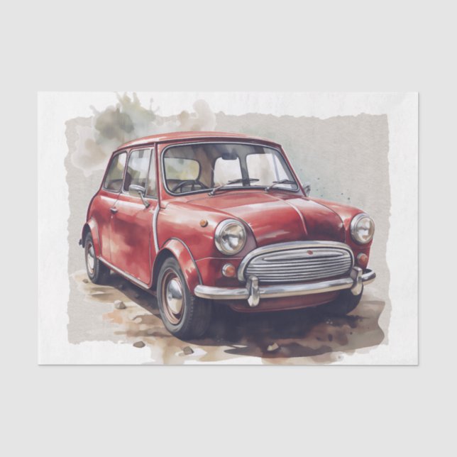 Papier Mousseline Mini Découpage de voiture (Recto)