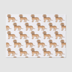Papier Mousseline Mini Goldendoodle Abricot Motif Chien de Dessin An