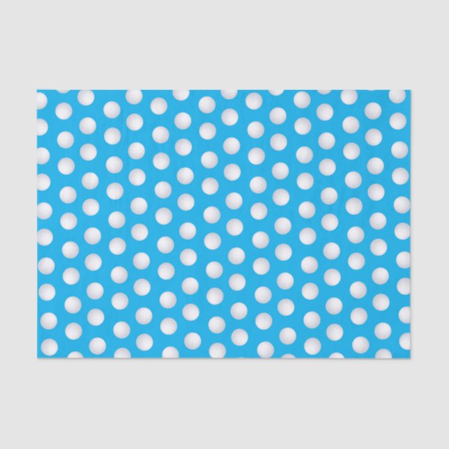 Papier Mousseline Mini Golf Balls Anniversaire Fête Enfants Bleu (Recto)