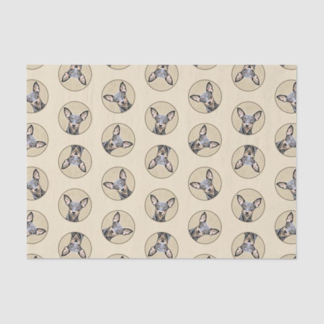 Papier Mousseline Miniature Pinscher Peinture mignonne Chien Art ori (Recto)