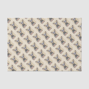 Papier Mousseline Miniature Pinscher Peinture mignonne Chien Art ori