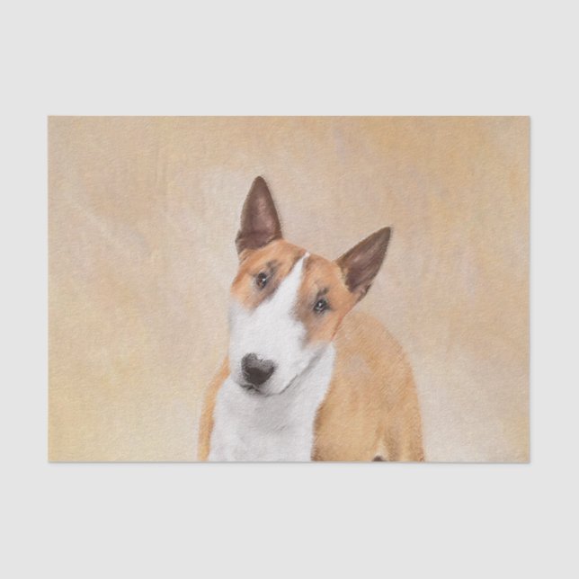 Papier Mousseline Miniature Taureau Terrier Peinture - Joli Original (Recto)