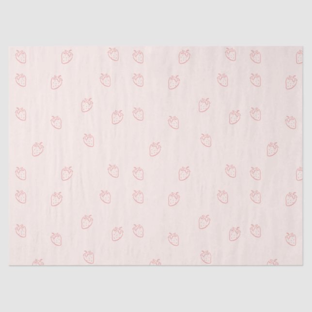 Papier Mousseline Minimalisme de la Fraise (Recto)