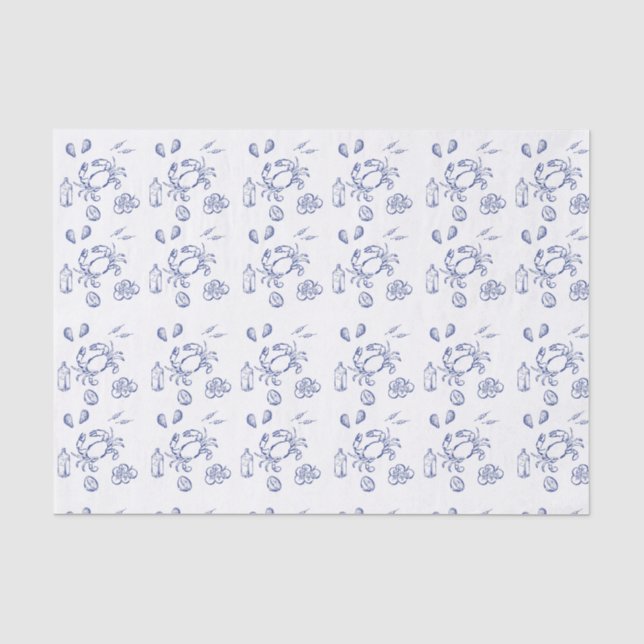 Papier Mousseline Minimalisme des aliments marins (Recto)