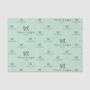 Papier Mousseline Mint Green Logo motif Emballage de marque