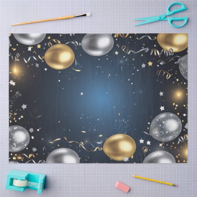 Papier Mousseline Minuit en or et argent (Artisanat)