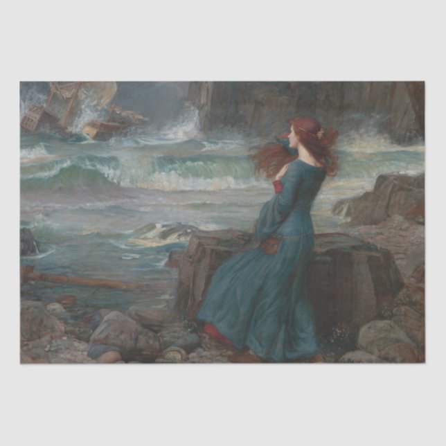 Papier Mousseline Miranda (par John William Waterhouse) (Recto)
