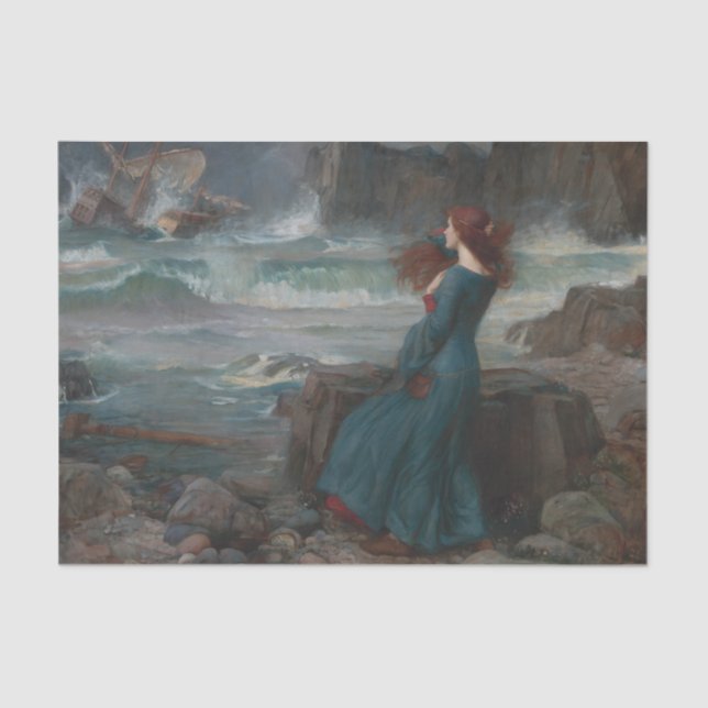 Papier Mousseline Miranda Tempest John William Waterhouse Art (Recto)