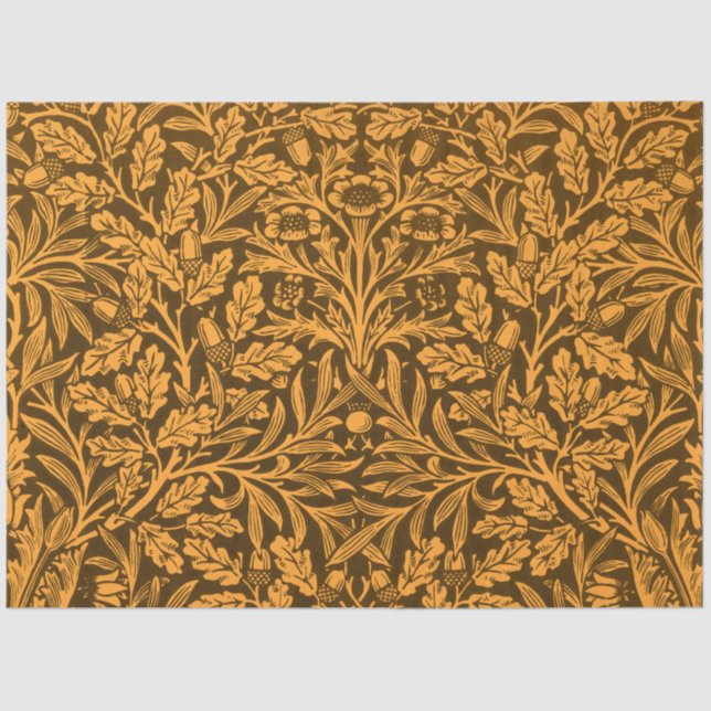 Papier Mousseline Mirrors's Acorns et feuilles de chêne & motifs flo (Recto)